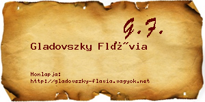 Gladovszky Flávia névjegykártya
